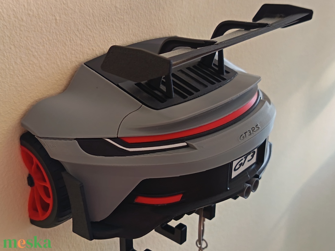 Porsche GT 3 RS fali kulcstartó - otthon & életmód - dekoráció - fali és függő dekoráció - fali kulcstartó - Meska.hu