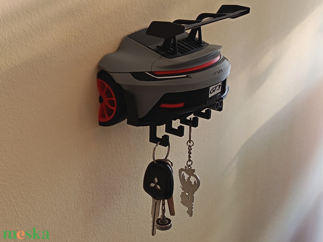 Porsche GT 3 RS fali kulcstartó - otthon & életmód - dekoráció - fali és függő dekoráció - fali kulcstartó - Meska.hu
