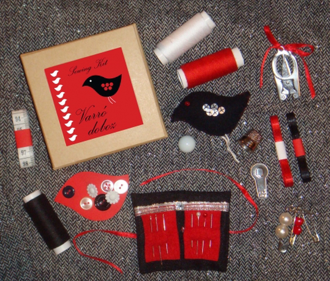 Pippi Varródoboz - Fekete-Vörös-Fehér -  - Meska.hu