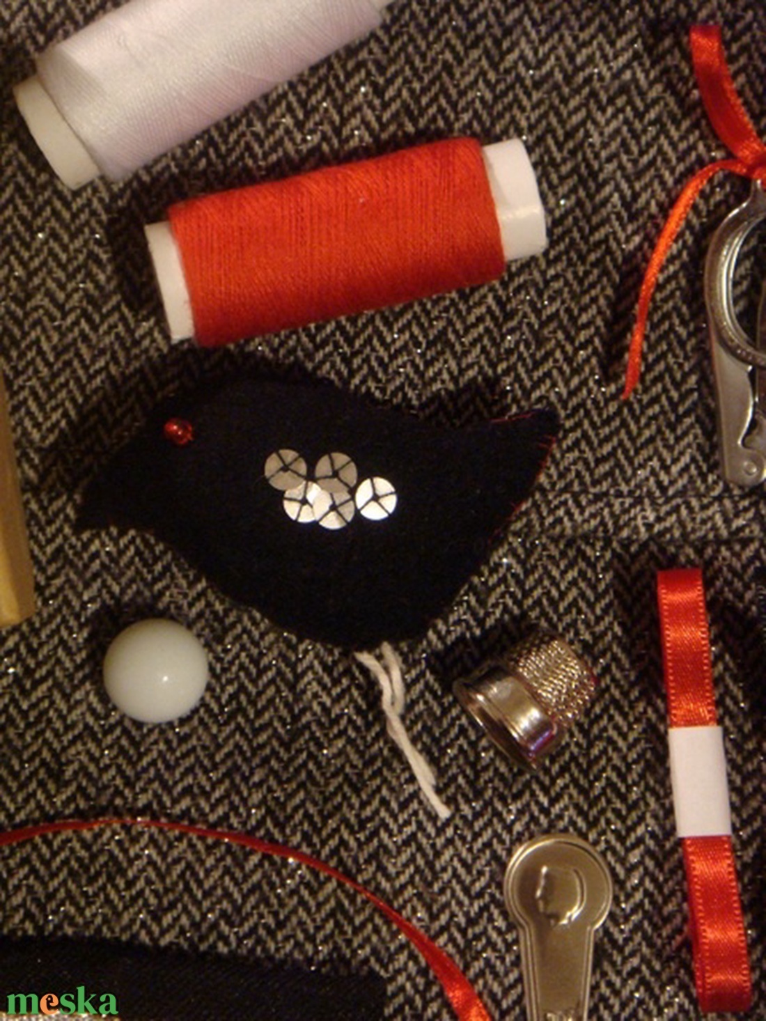 Pippi Varródoboz - Fekete-Vörös-Fehér -  - Meska.hu