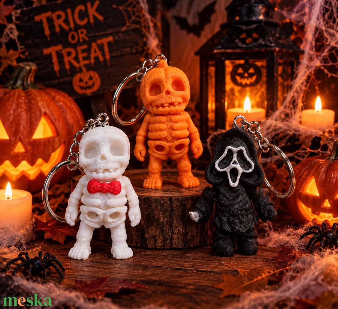 ��� Halloween kulcstartók � 3D nyomtatott figurák - otthon & életmód - dekoráció - halloween - halloweeni figurák - Meska.hu