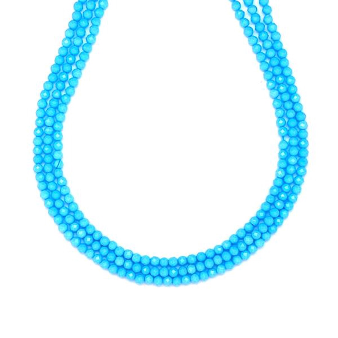 Üveg fazettált kék golyó 2-3mm ékszerkészítő alapanyag (füzér) - kellékek & szerszámok - ásvány alapanyag - ásványfüzér - Meska.hu