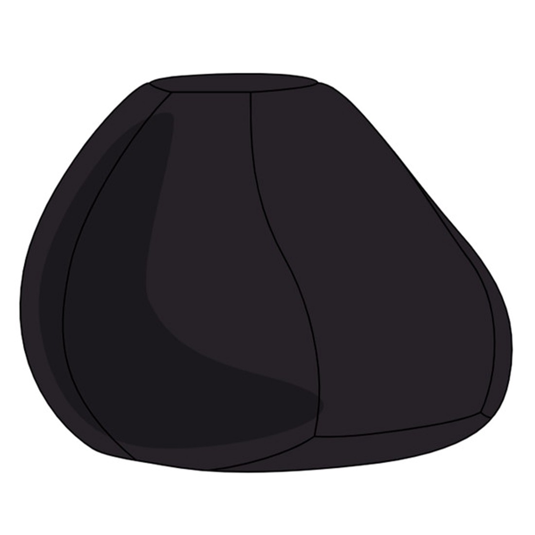 Fekete Babzsák Puff Huzat - otthon & életmód - bútor - babzsák - babzsák huzat - Meska.hu