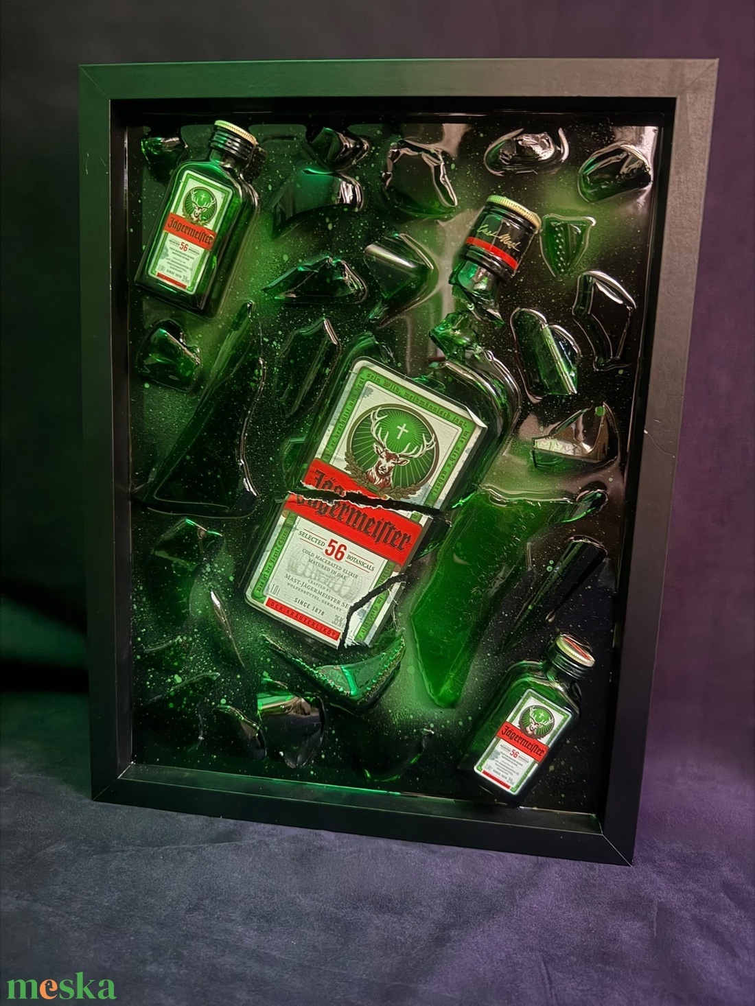 Jagermeister képkeret - otthon & életmód - dekoráció - kép & falikép - üvegkép - Meska.hu