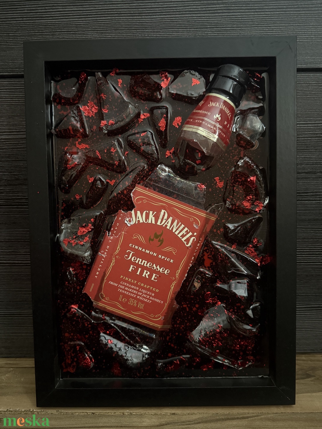 Jack Daniel�s Tennessee Epoxy képkeret - otthon & életmód - dekoráció - kép & falikép - üvegkép - Meska.hu