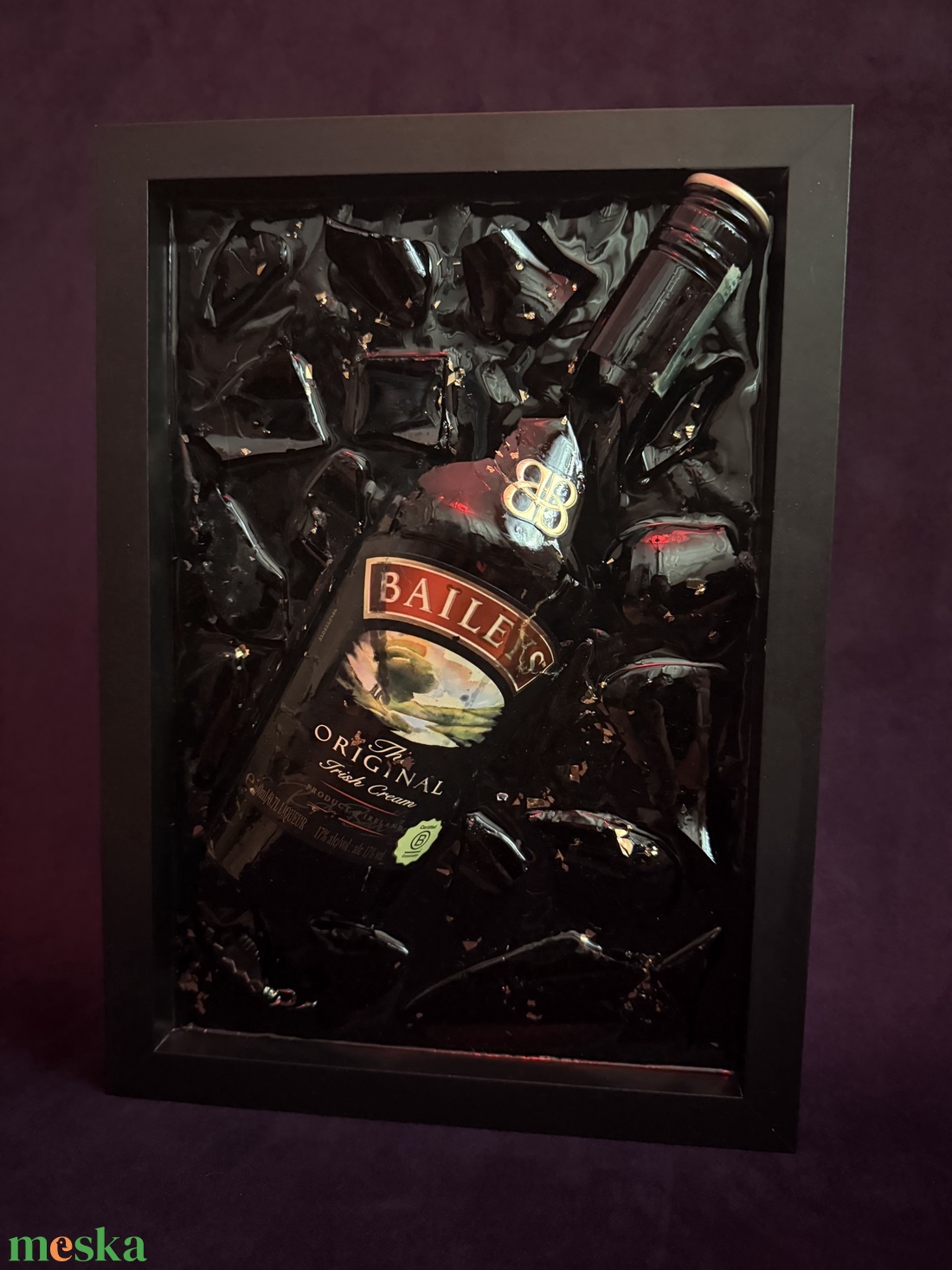 Baileys ír krémlikör epoxy képkeret - otthon & életmód - dekoráció - kép & falikép - képkeret - Meska.hu
