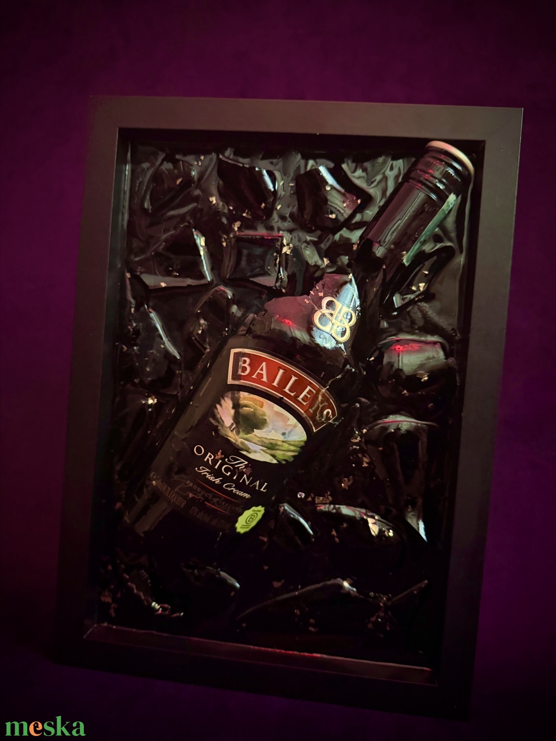 Baileys ír krémlikör epoxy képkeret - otthon & életmód - dekoráció - kép & falikép - képkeret - Meska.hu