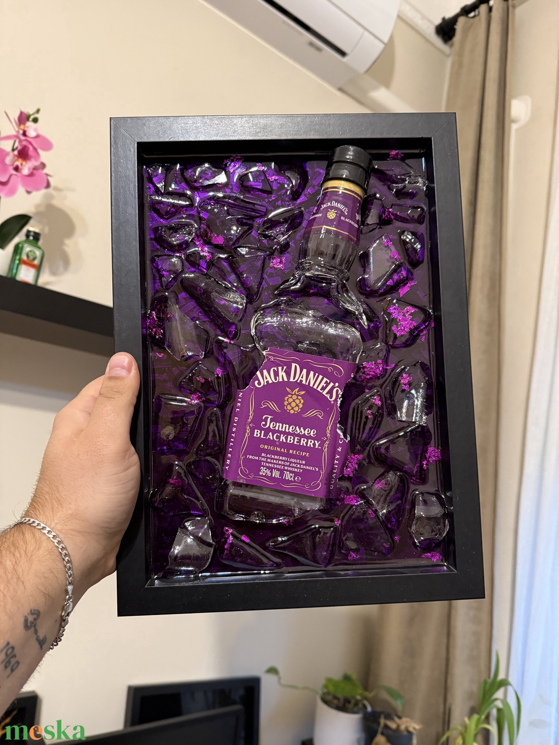 Jack Daniel�s Epoxy képkeret - otthon & életmód - dekoráció - kép & falikép - üvegkép - Meska.hu