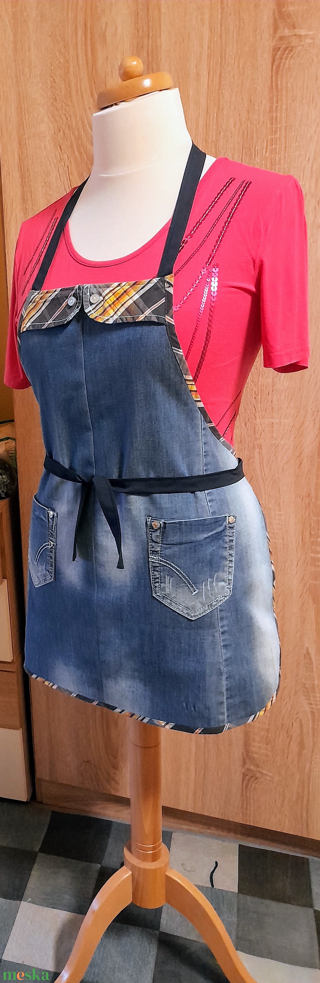 Női farmer kötény - otthon & életmód - konyhafelszerelés, tálalás - konyhai textil - kötény - Meska.hu Női farmer kötény - otthon & életmód - konyhafelszerelés, tálalás - konyhai textil - kötény - Meska.hu