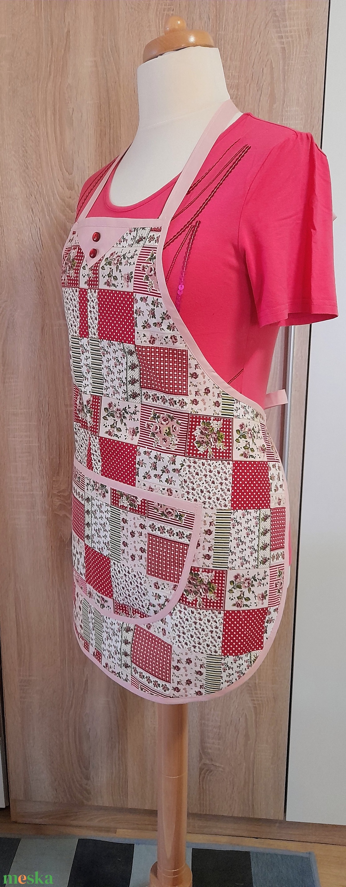 Pamut vászon női kötény - otthon & életmód - konyhafelszerelés, tálalás - konyhai textil - kötény - Meska.hu