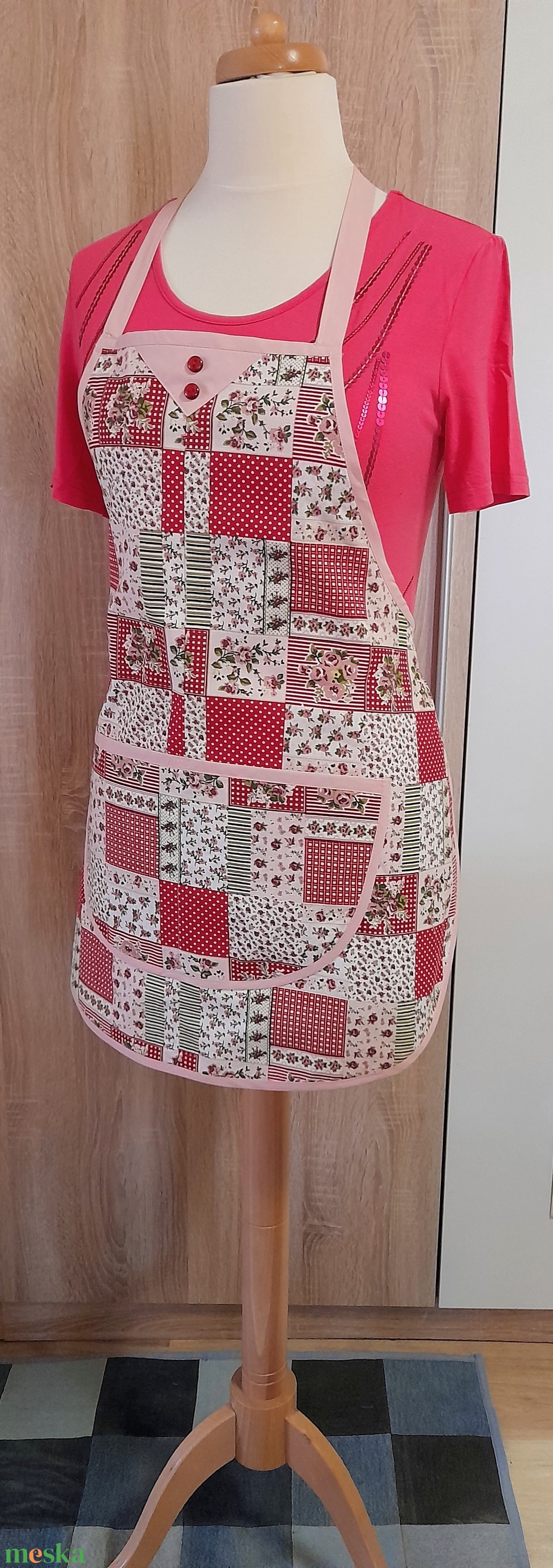 Pamut vászon női kötény - otthon & életmód - konyhafelszerelés, tálalás - konyhai textil - kötény - Meska.hu