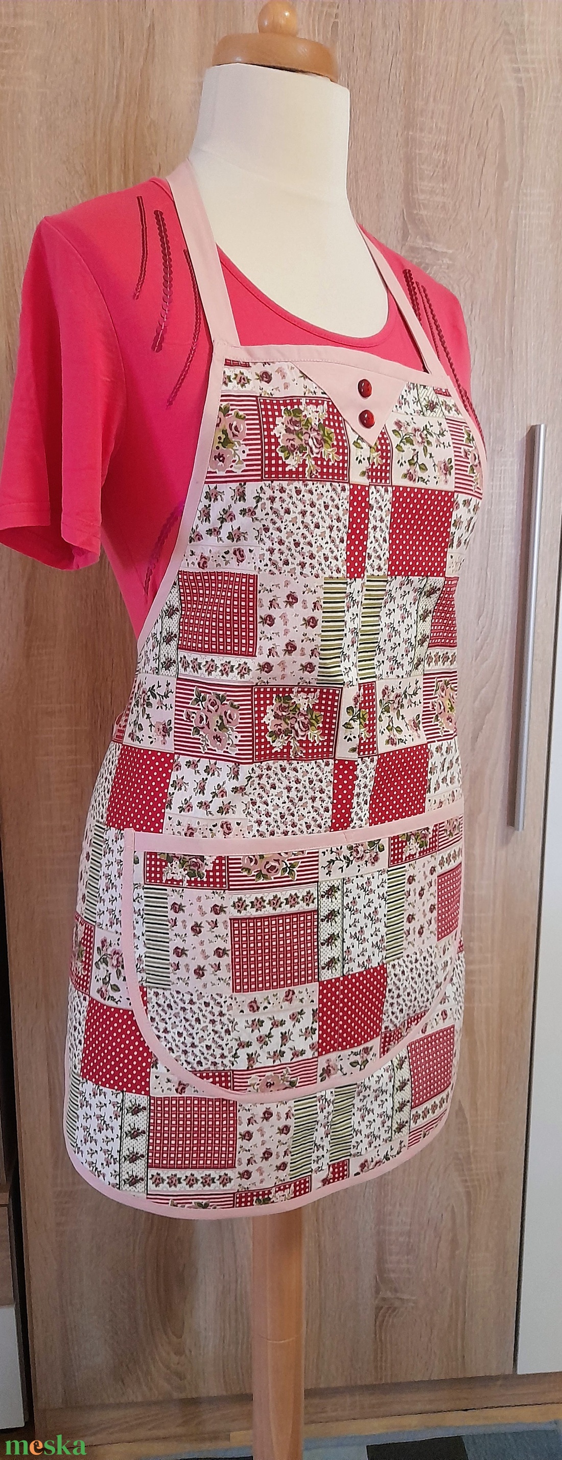 Pamut vászon női kötény - otthon & életmód - konyhafelszerelés, tálalás - konyhai textil - kötény - Meska.hu