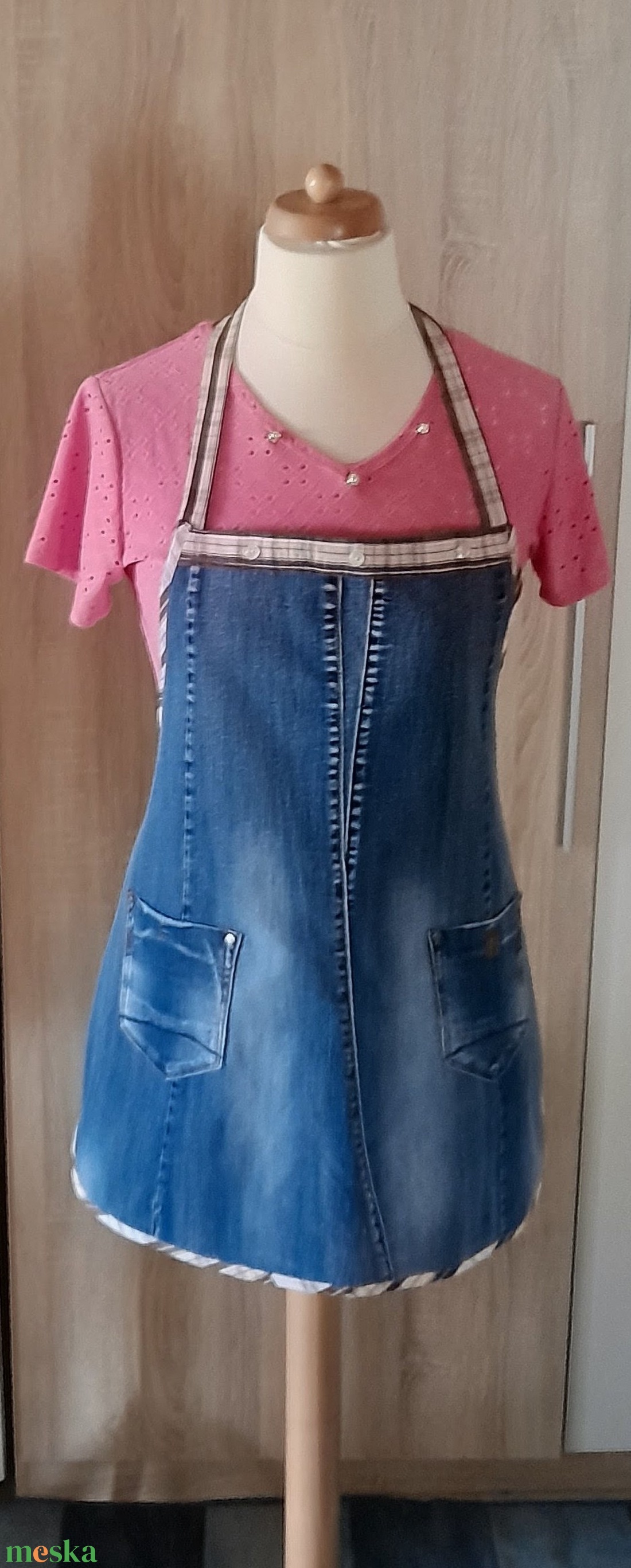 Női és férfi farmer kötény  - otthon & életmód - konyhafelszerelés, tálalás - konyhai textil - kötény - Meska.hu