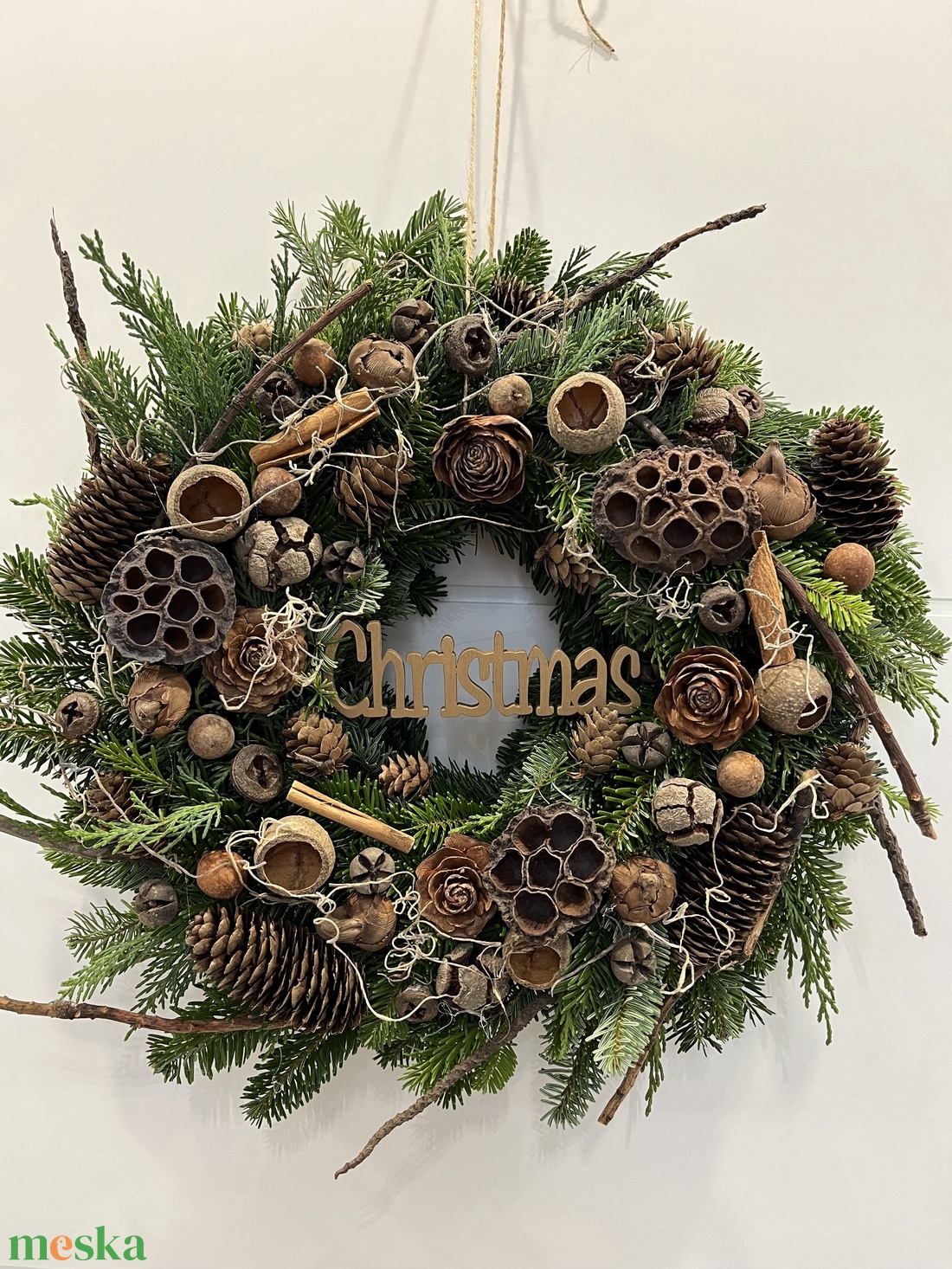 Klasszikus, natúr, élő fenyős, kopogtató - karácsony - adventi díszek - adventi ajtódísz - Meska.hu Klasszikus, natúr, élő fenyős, kopogtató - karácsony - adventi díszek - adventi ajtódísz - Meska.hu