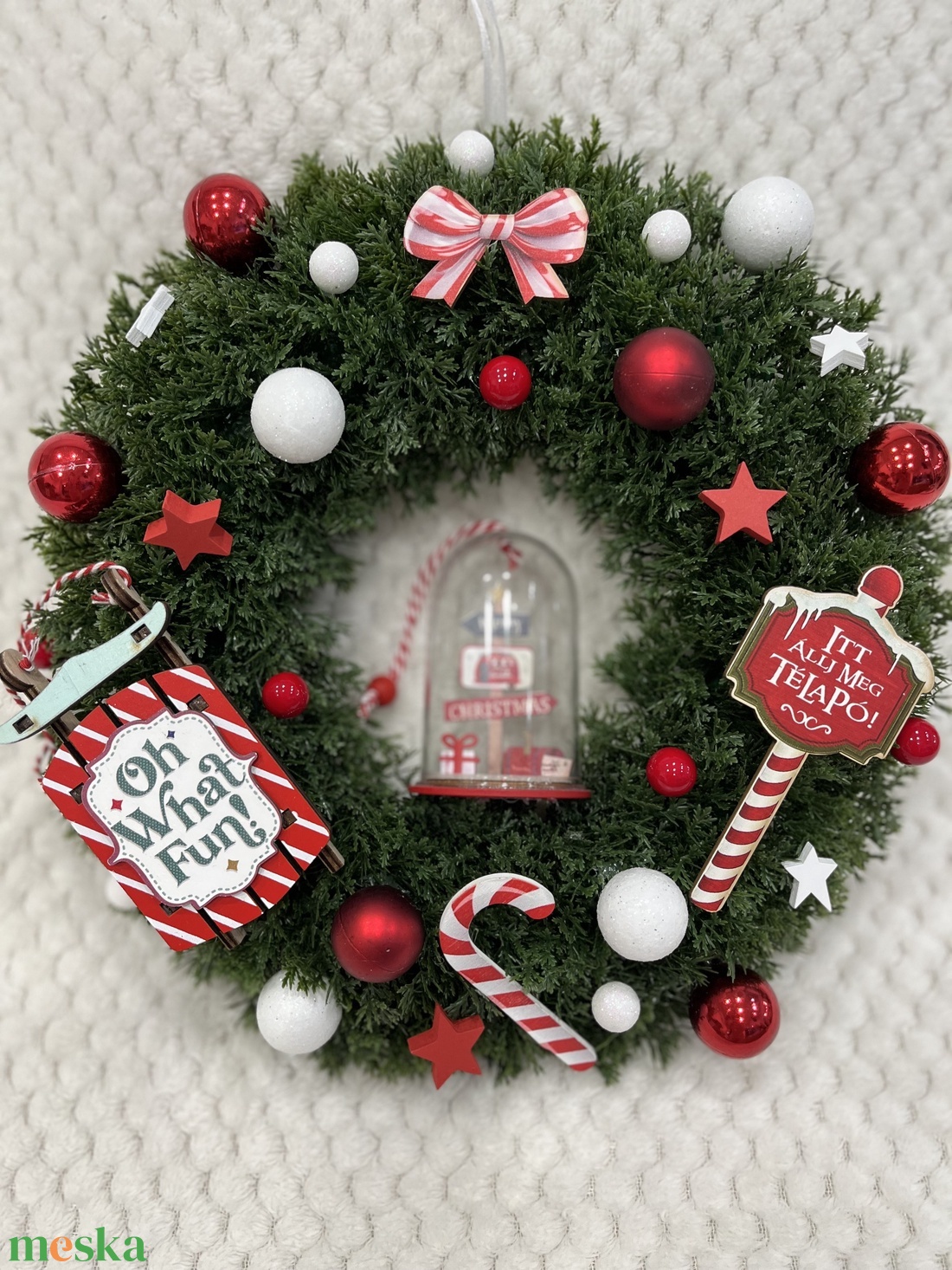 Szánkós, piros-fehér kopogtató - karácsony - adventi díszek - adventi ajtódísz - Meska.hu Szánkós, piros-fehér kopogtató - karácsony - adventi díszek - adventi ajtódísz - Meska.hu