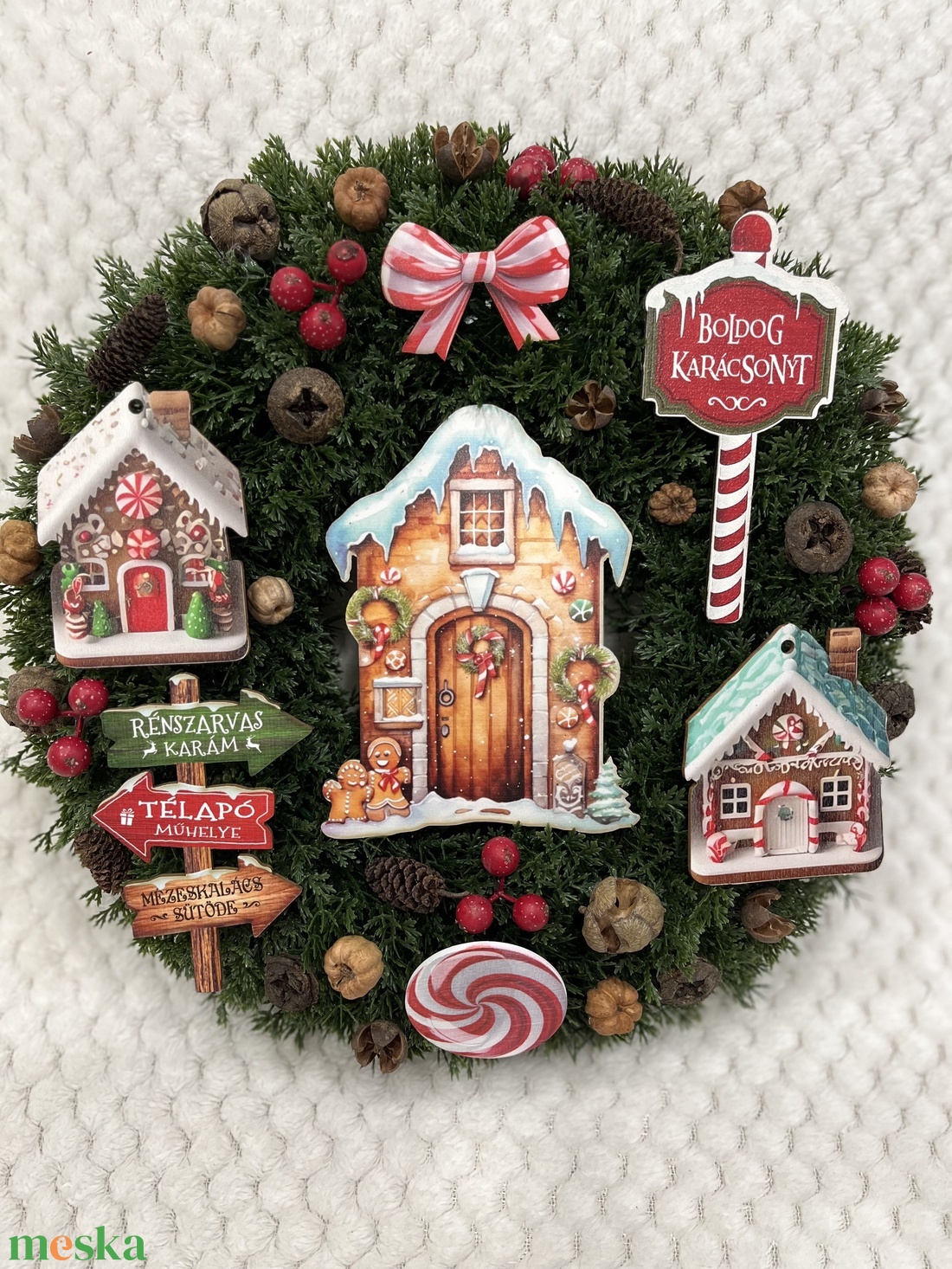 Mézeskalács házikós kopogtató - karácsony - adventi díszek - adventi ajtódísz - Meska.hu Mézeskalács házikós kopogtató - karácsony - adventi díszek - adventi ajtódísz - Meska.hu