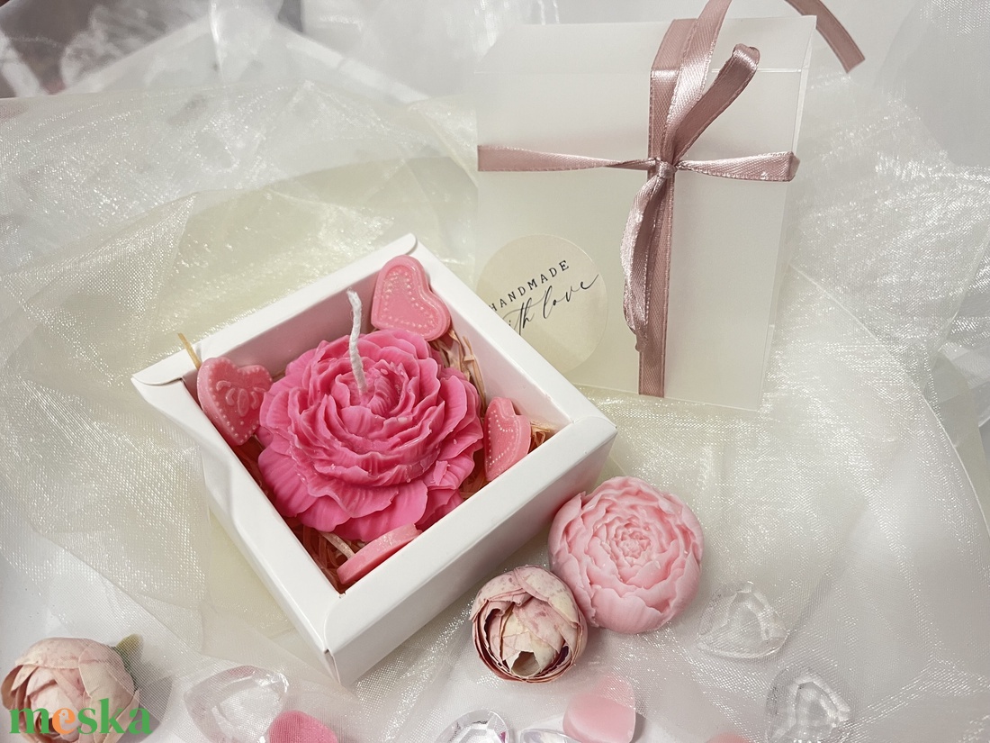 Szójaviasz bazsarózsa illatviasz / gyertya - otthon & életmód - gyertya, illat, aroma - gyertya - Meska.hu