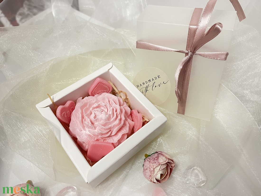 Szójaviasz bazsarózsa illatviasz / gyertya - otthon & életmód - gyertya, illat, aroma - gyertya - Meska.hu