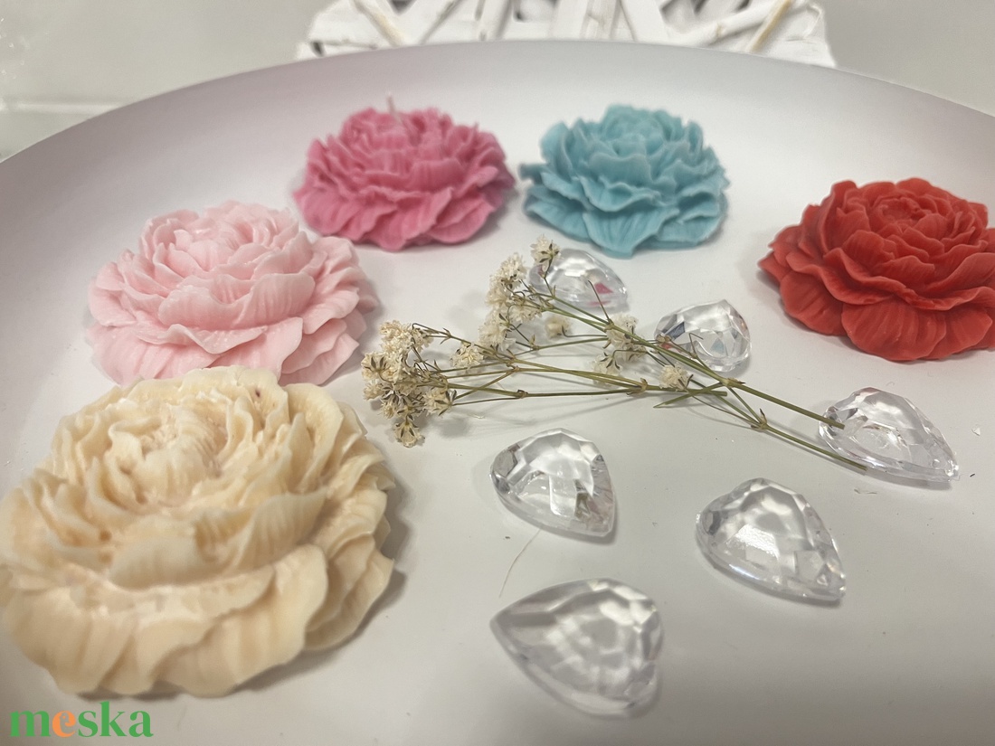 Szójaviasz bazsarózsa illatviasz / gyertya - otthon & életmód - gyertya, illat, aroma - gyertya - Meska.hu