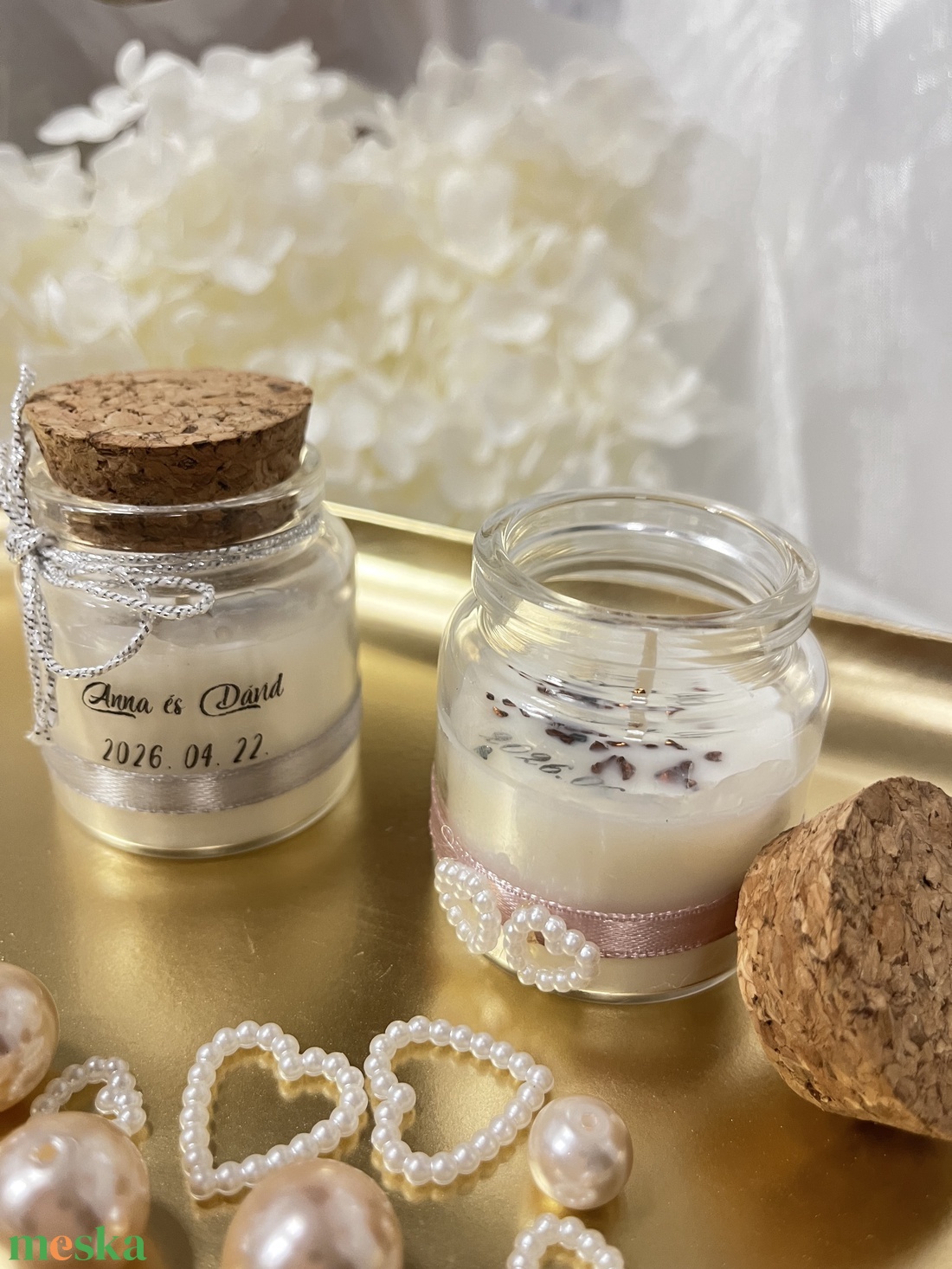 Esküvői köszönőajándék � egyedi szójaviasz gyertya - esküvő - emlék & ajándék - köszönőajándék - Meska.hu