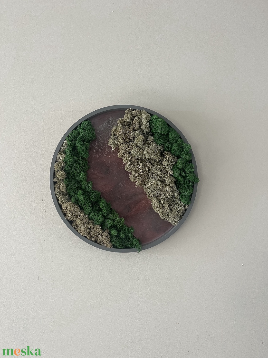 Egyedi zúzmó és epoxy gyanta fali dekor - otthon & életmód - dekoráció - fali és függő dekoráció - zuzmókép, mohakép - Meska.hu