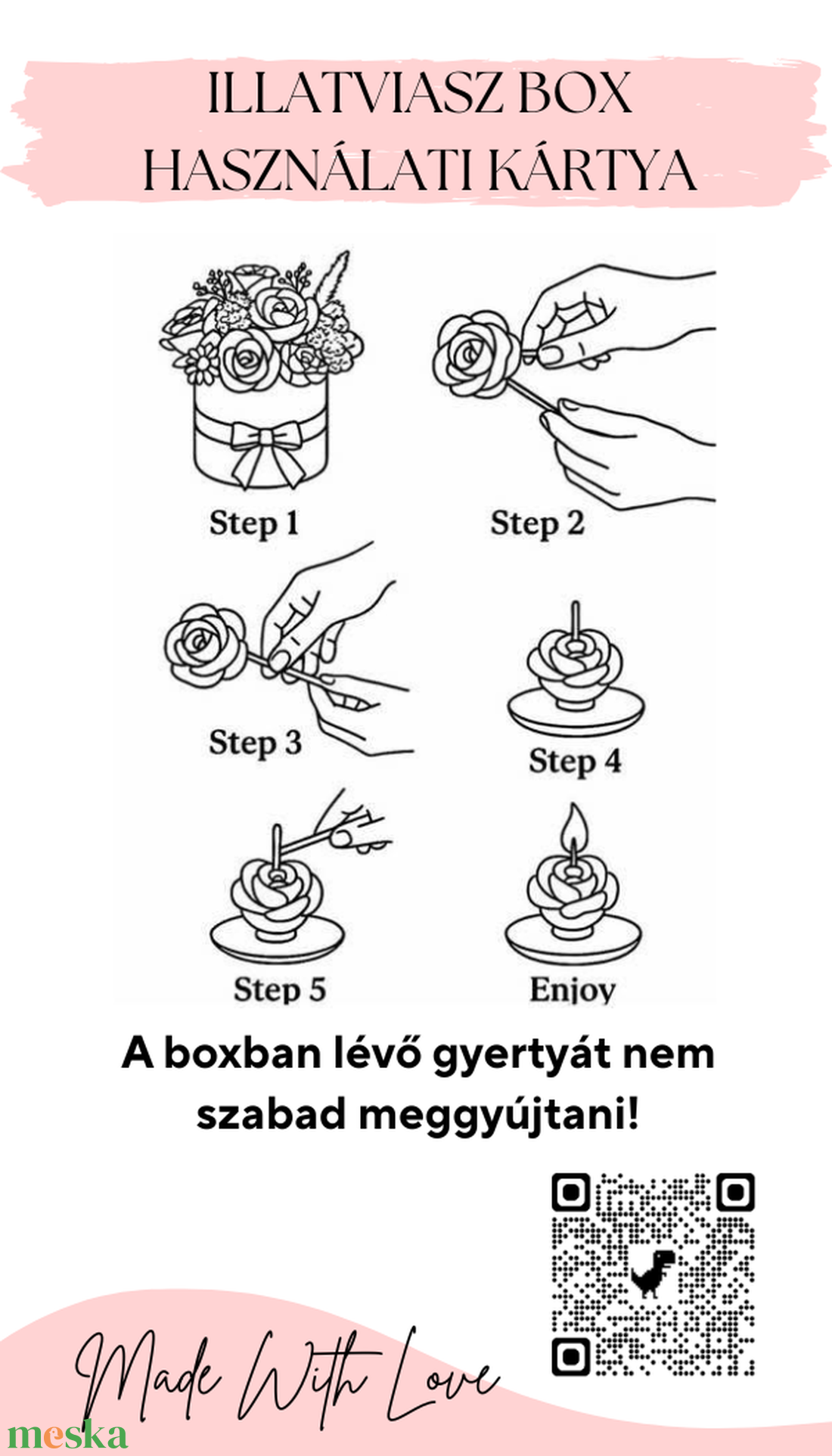 Illatviasz virág box Anyáknapjára, születésnapra - kellékek & szerszámok - dekorációs kellékek - dekorációs gyertya - Meska.hu