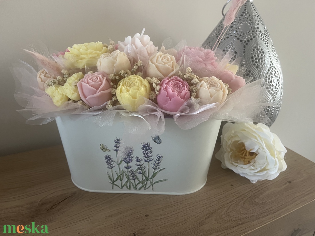 Szójaviasz virág box - otthon & életmód - gyertya, illat, aroma - illatviasz - Meska.hu