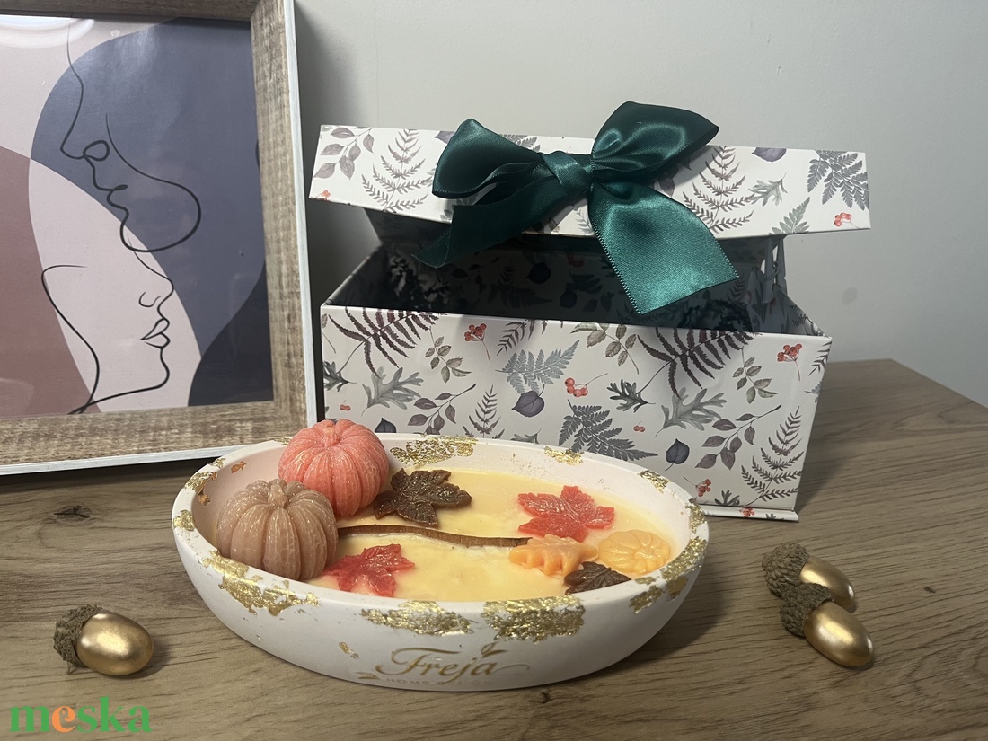 Pumpkin Spice szójaviasz gyertya ajándékdobozban - otthon & életmód - gyertya, illat, aroma - gyertya - Meska.hu