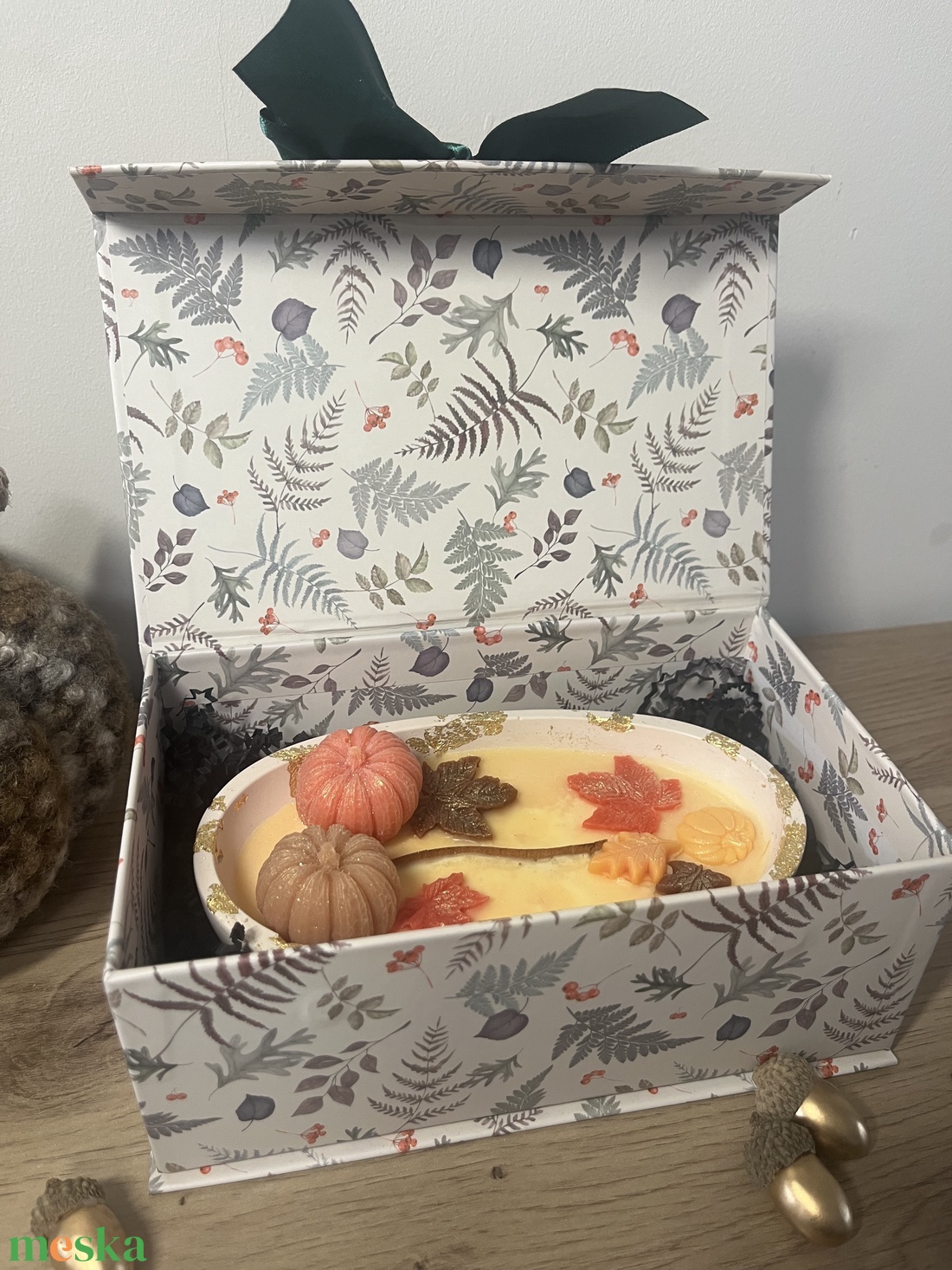 Pumpkin Spice szójaviasz gyertya ajándékdobozban - otthon & életmód - gyertya, illat, aroma - gyertya - Meska.hu
