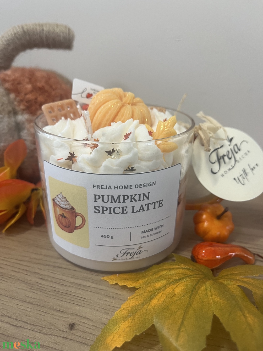 Pumpkin Spice Latte szójaviasz gyertya - otthon & életmód - gyertya, illat, aroma - gyertya - Meska.hu
