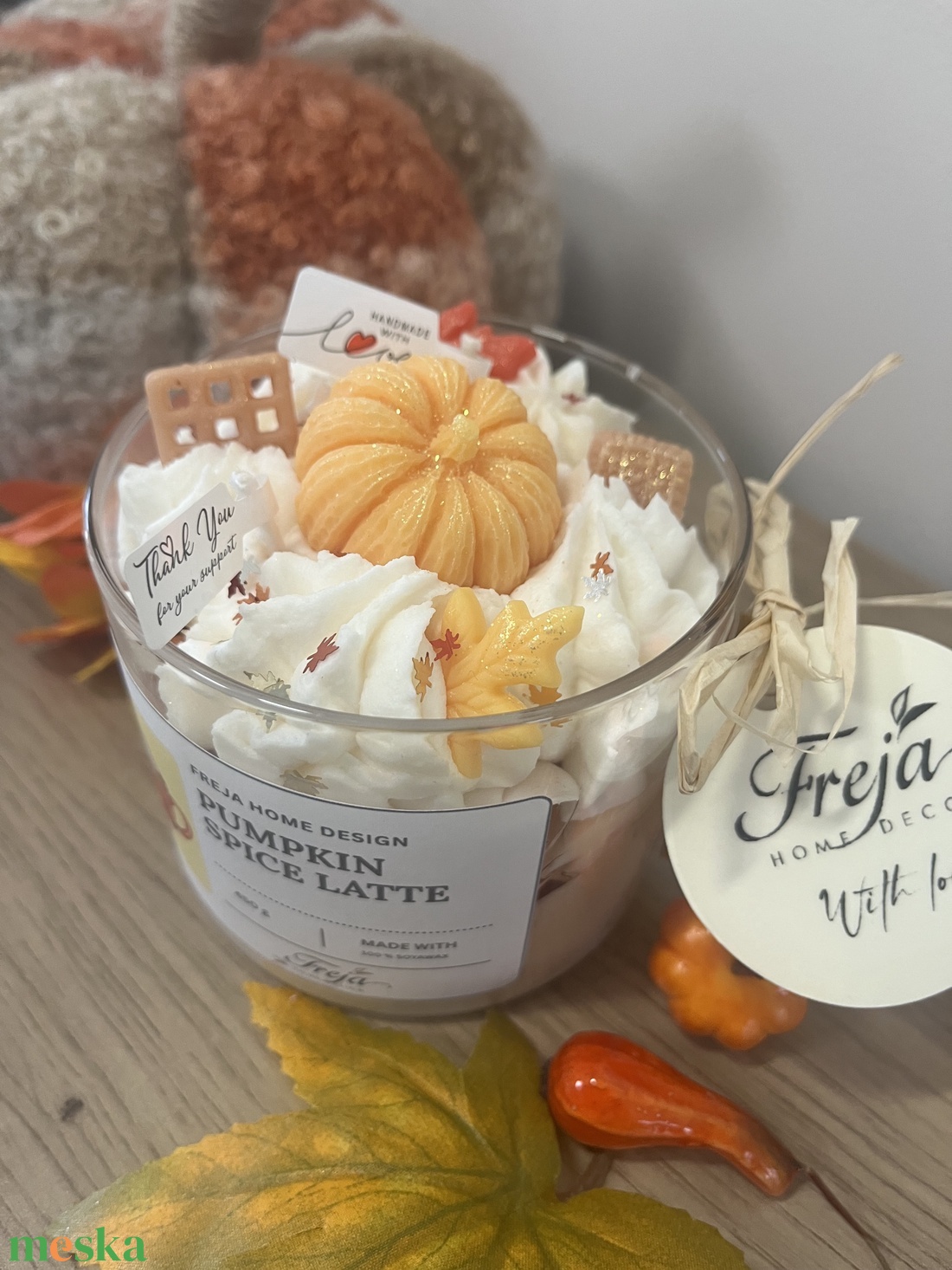 Pumpkin Spice Latte szójaviasz gyertya - otthon & életmód - gyertya, illat, aroma - gyertya - Meska.hu