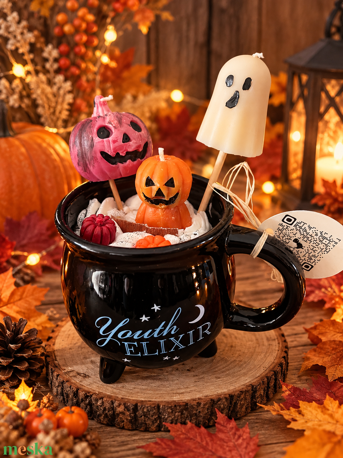 Boszorkányüst - Halloween szójaviasz gyertya - otthon & életmód - gyertya, illat, aroma - gyertya - Meska.hu