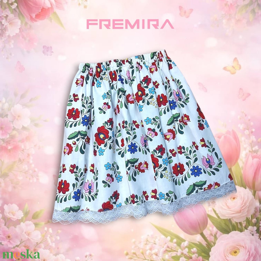 Kalocsai mintás szoknya - ruha & divat - gyerekruha - ruha - Meska.hu