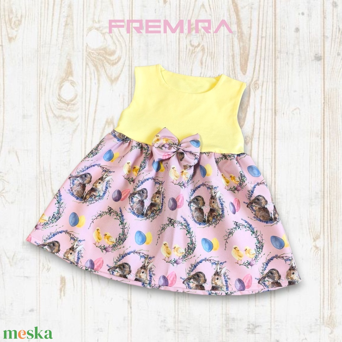 Nyuszi mintás kislány ruha - ruha & divat - gyerekruha - ruha - Meska.hu