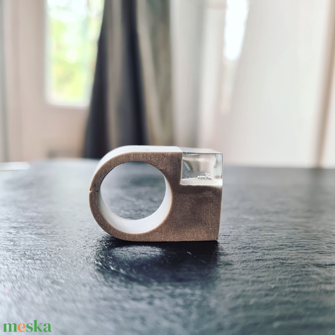 Minimal design gyűrű - kocka - ékszer - gyűrű - figurális gyűrű - Meska.hu