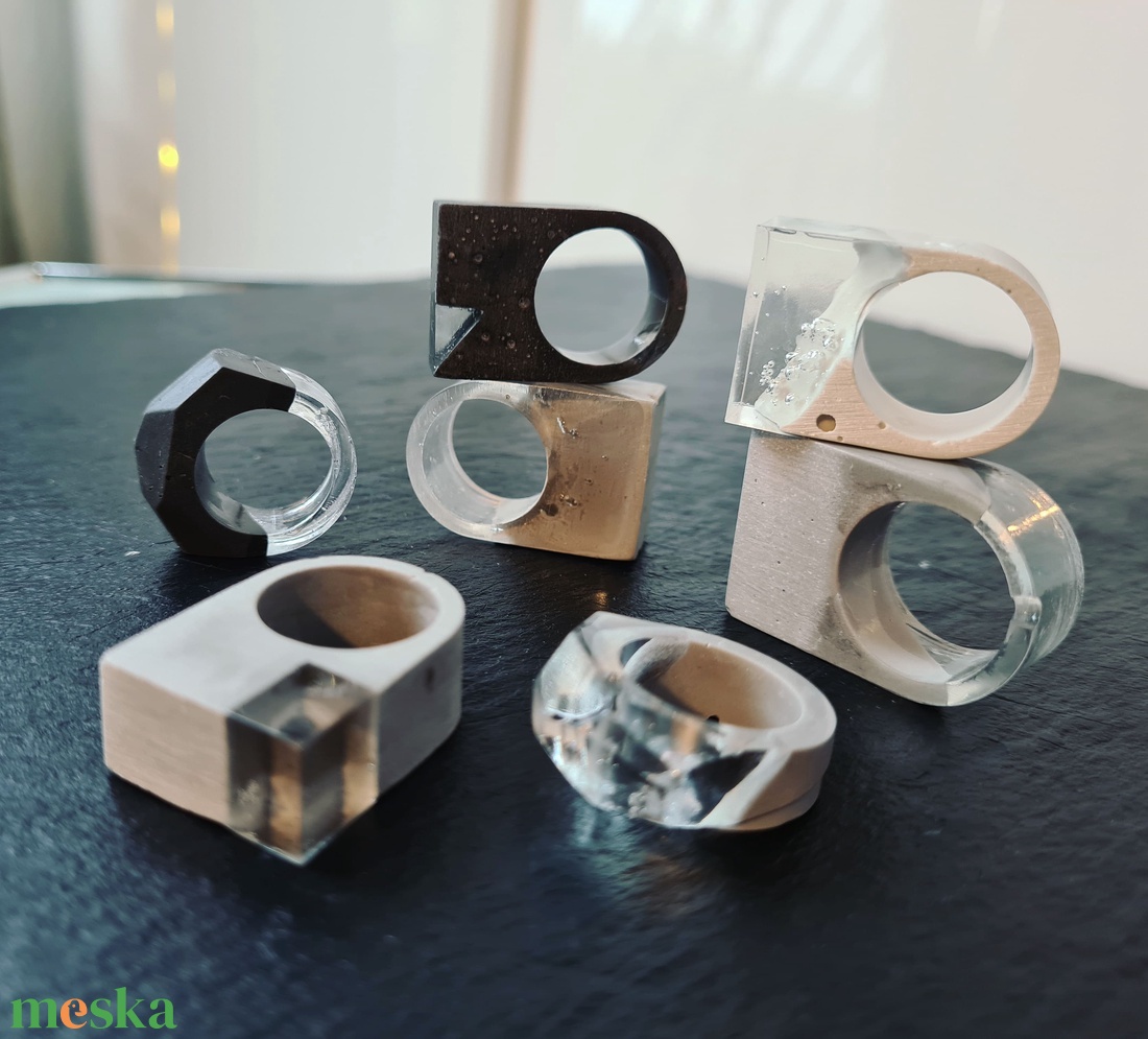 Minimal design gyűrű - kocka - ékszer - gyűrű - figurális gyűrű - Meska.hu