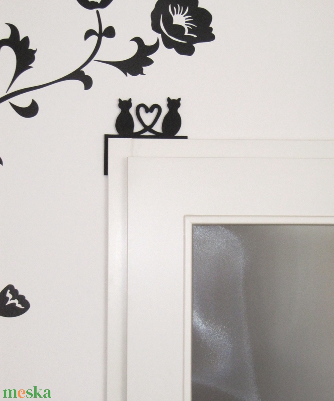Összefonódó farkú cicás dekoráció - otthon & lakás - dekoráció - fali és függő dekoráció - falra akasztható dekor - Meska.hu