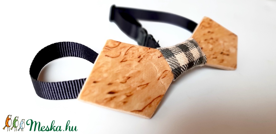 Fa csokornyakkendő (gyökér furnérral) - esküvő - kiegészítők - nyakkendő - Meska.hu