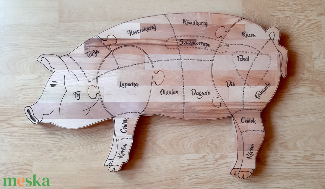 Vágódeszka másképp :-) - disznó forma - otthon & életmód - konyhafelszerelés, tálalás - sütés, főzés - vágódeszka - Meska.hu