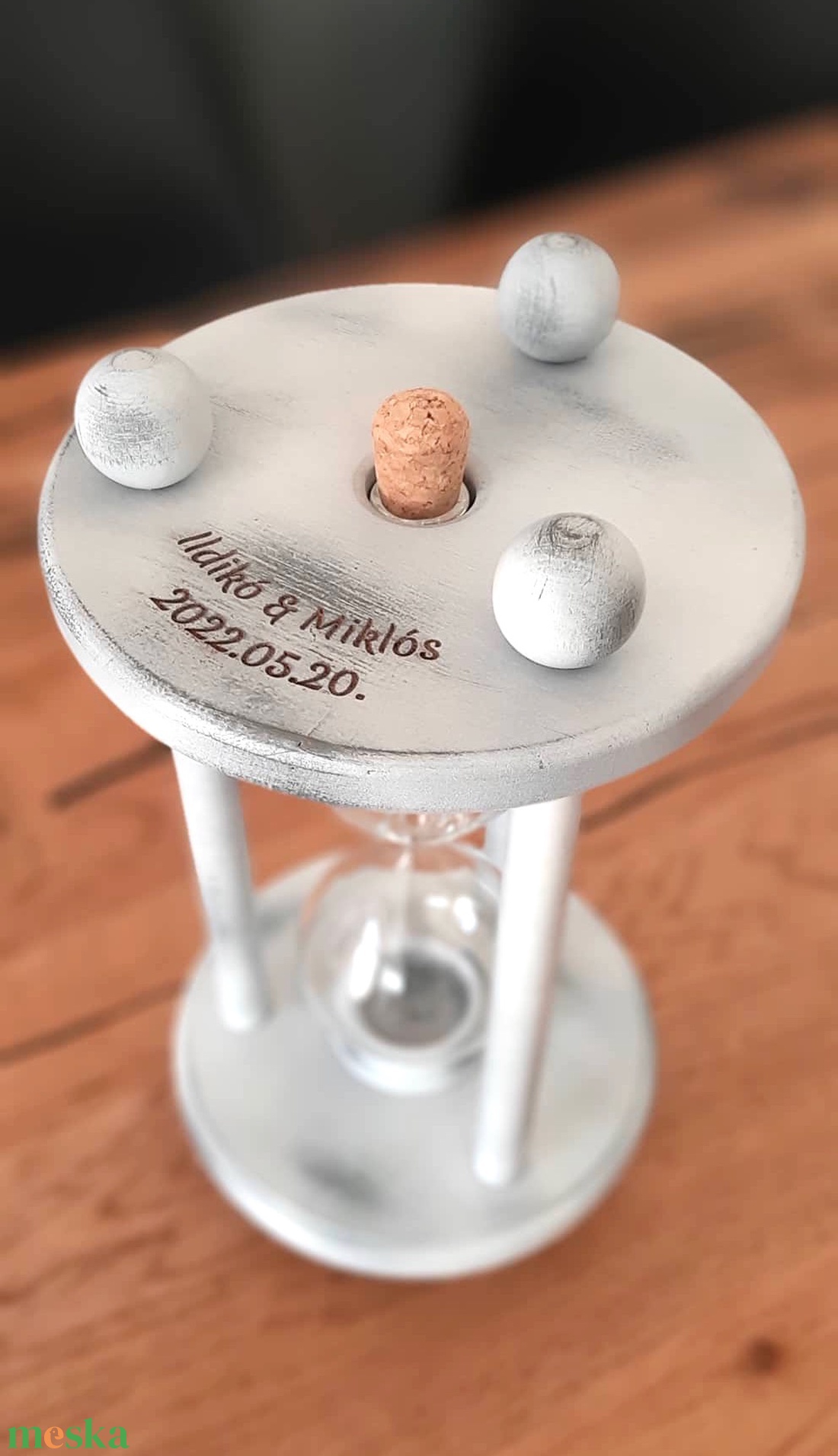 Homokóra fa házban esküvőre  - esküvő - emlék & ajándék - nászajándék - ceremónia szett - Meska.hu