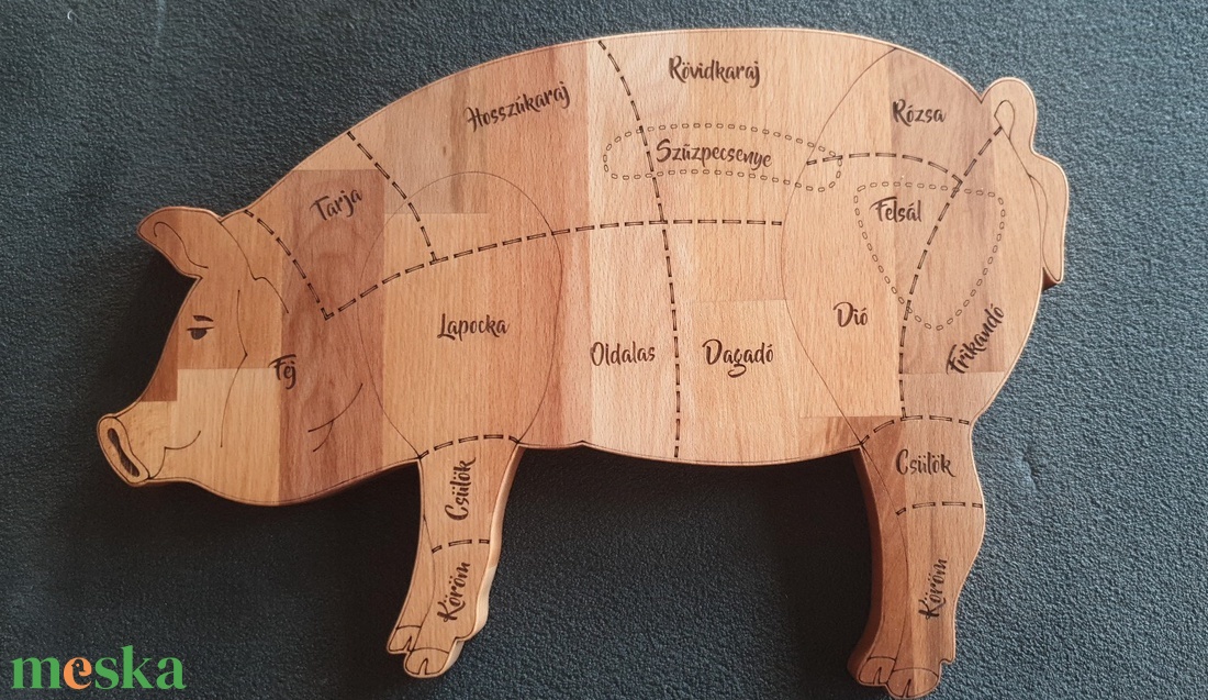 Vágódeszka másképp :-) - disznó forma - otthon & életmód - konyhafelszerelés, tálalás - sütés, főzés - vágódeszka - Meska.hu