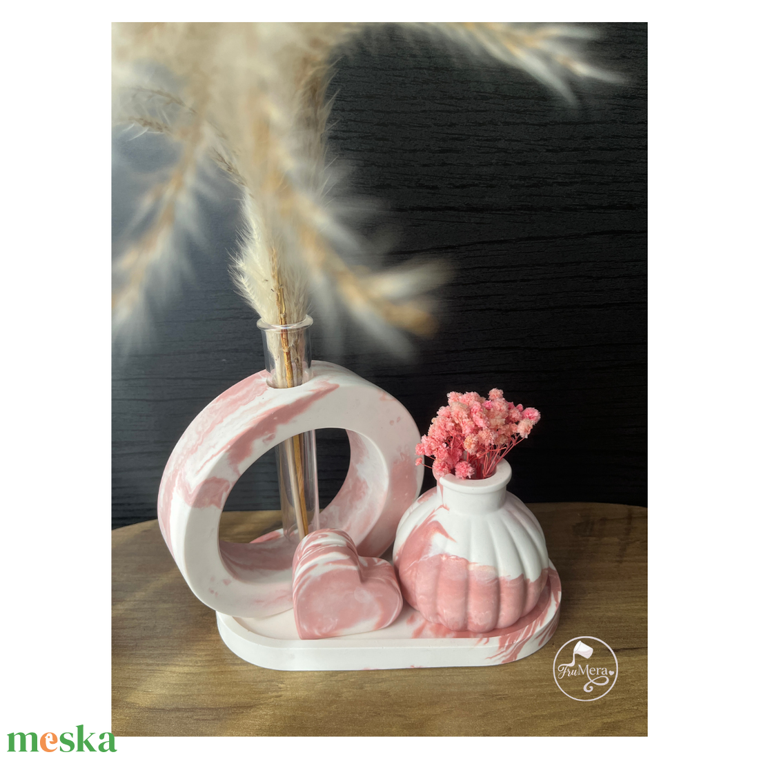 FruMera Oxid vörös akrilgyanta váza szett -  - Meska.hu