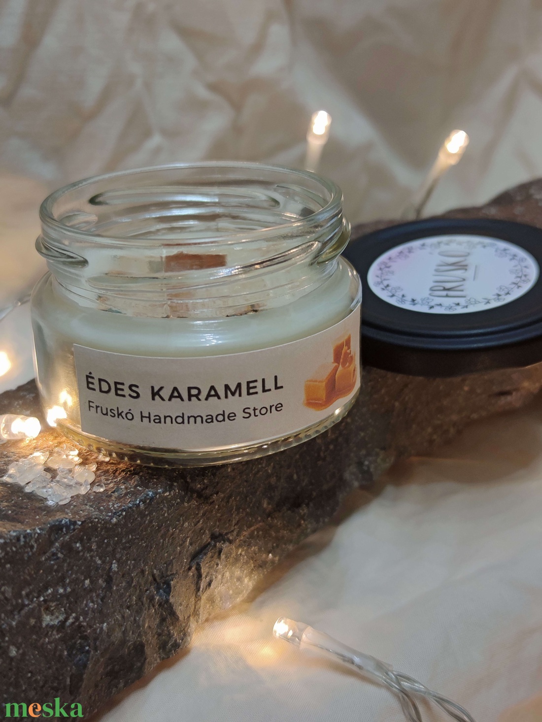 Édes karamell szójaviasz illatgyertya - otthon & életmód - gyertya, illat, aroma - gyertya - Meska.hu