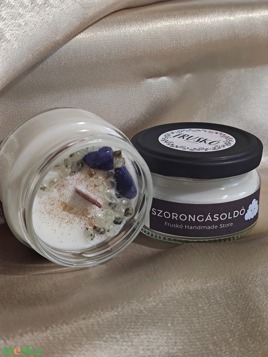 Szorongásoldó szójaviasz illatgyertya - otthon & életmód - gyertya, illat, aroma - gyertya - Meska.hu