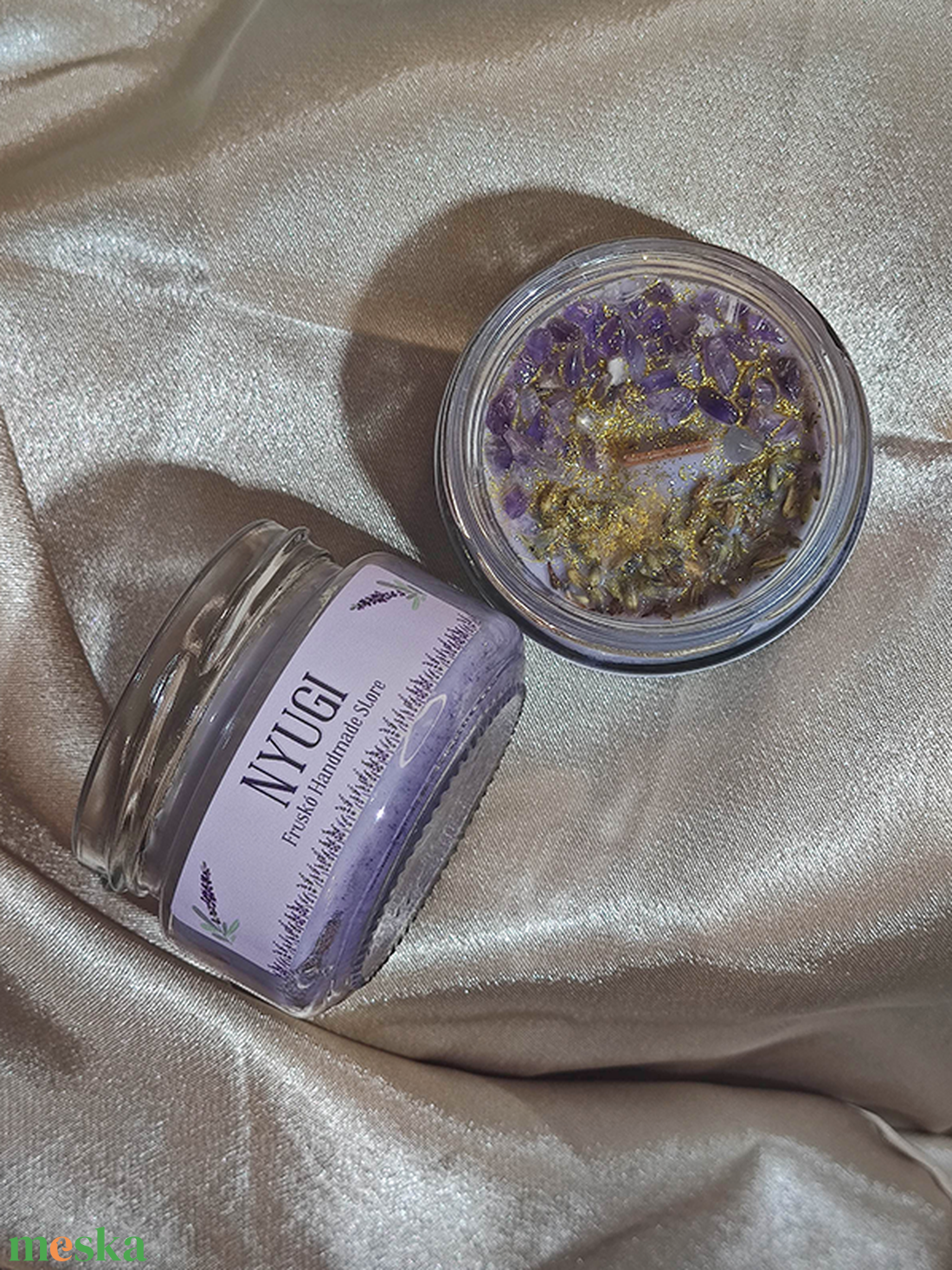 Nyugi szójaviasz illatgyertya - otthon & életmód - gyertya, illat, aroma - gyertya - Meska.hu