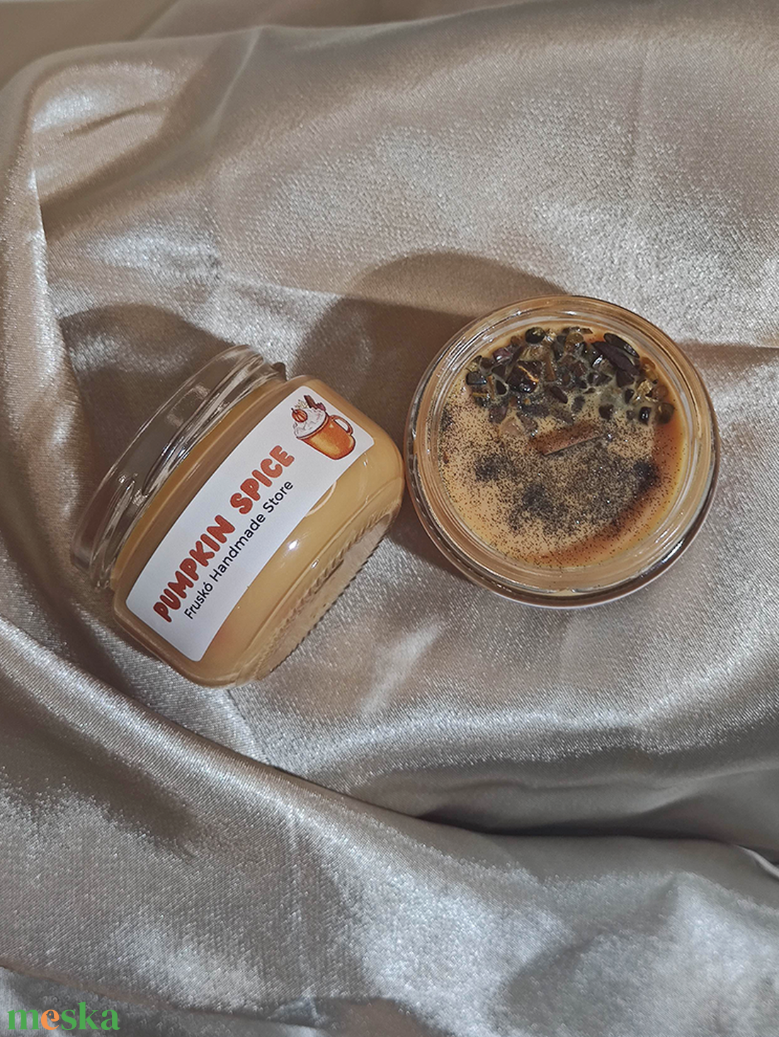 Pumpkin Spice szójaviasz illatgyertya - otthon & életmód - gyertya, illat, aroma - gyertya - Meska.hu