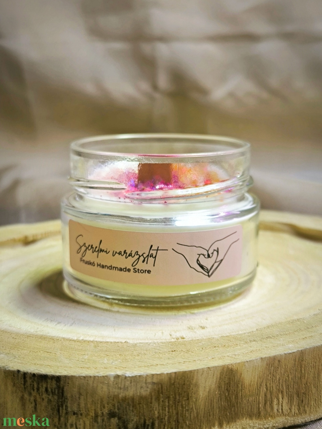 Szerelmi varázslat szójaviasz illatgyertya - otthon & életmód - gyertya, illat, aroma - gyertya - Meska.hu