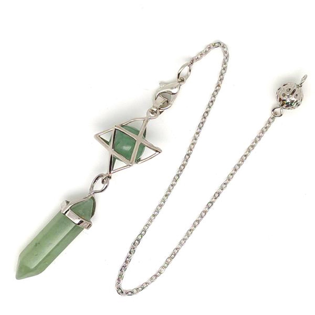 Inga csúcs merkaba Aventurin 8x35mm - otthon & életmód - dekoráció - spiritualitás - inga - Meska.hu