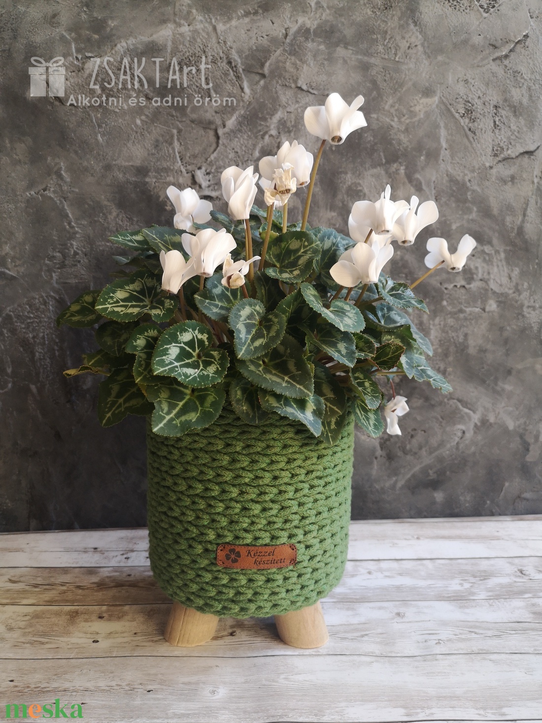 Puff horgolt kaspó - otthon & életmód - dekoráció - Meska.hu