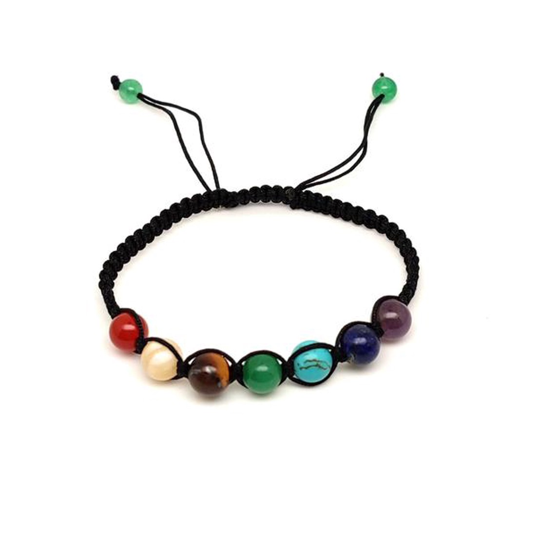 Csakra csúszócsomós ásvány karkötő 8mm golyókkal - ékszer - karkötő - ásványkarkötő - Meska.hu